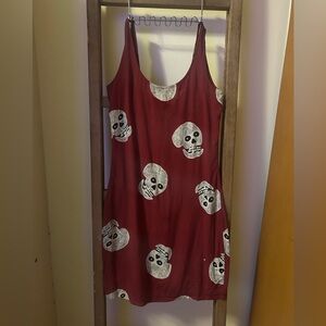 Women’s Skull Print Dress - Red
